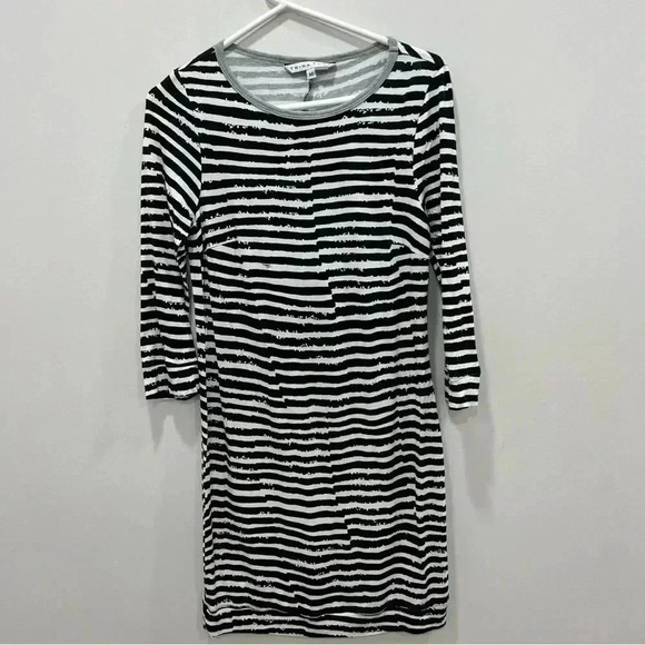 Trina Turk Black & White Stripe Dress, size M - Picture 1 of 7